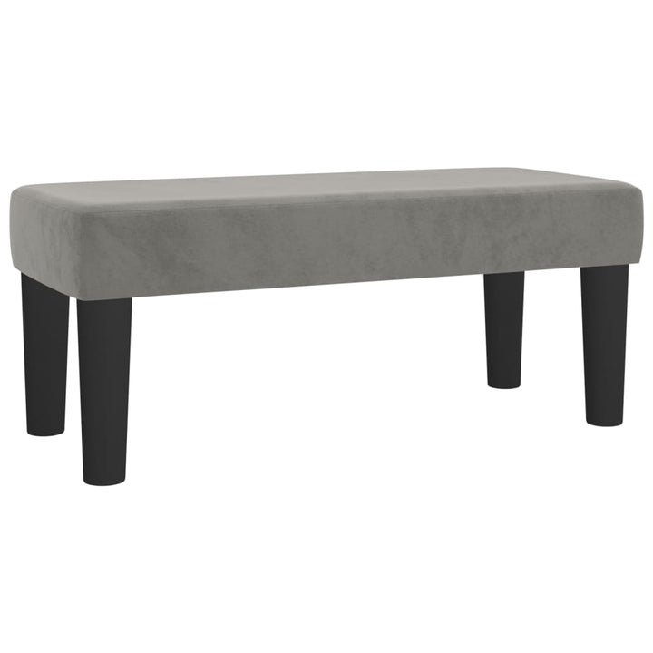 kontinentalseng med madras 90x190 cm fløjl lysegrå