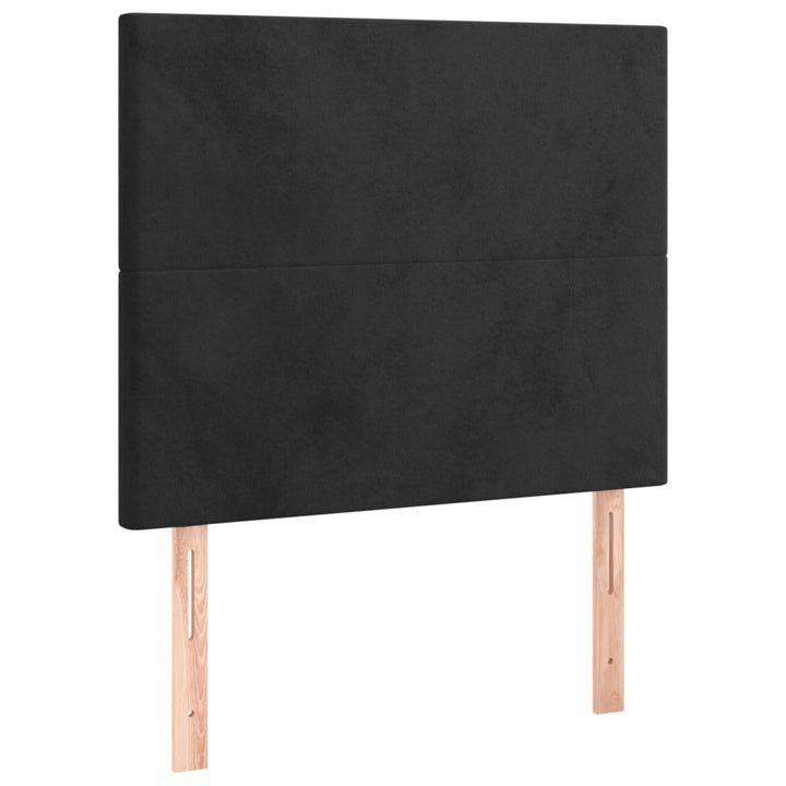 kontinentalseng med madras 90x190 cm fløjl sort
