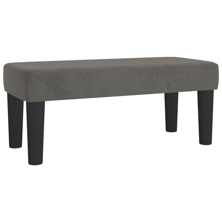 kontinentalseng med madras 80x200 cm fløjl mørkegrå