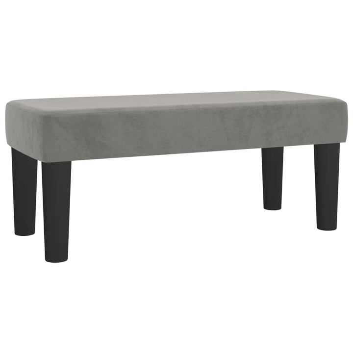 kontinentalseng med madras 90x190 cm fløjl lysegrå