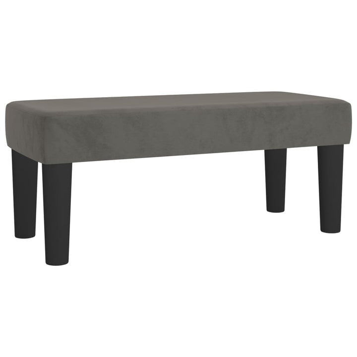kontinentalseng med madras 90x190 cm fløjl mørkegrå