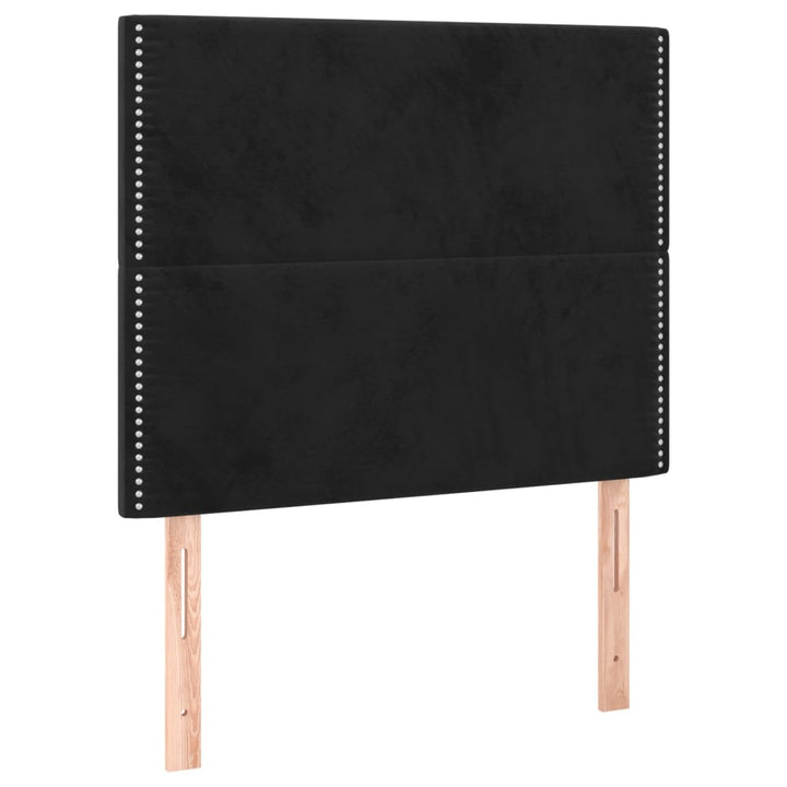 kontinentalseng med madras 90x190 cm fløjl sort