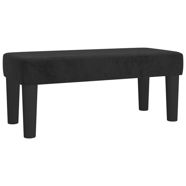 kontinentalseng med madras 90x190 cm fløjl sort