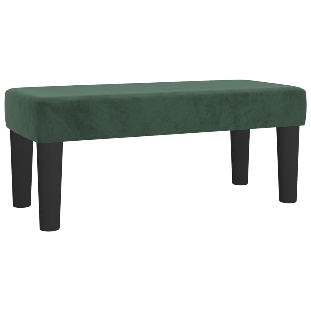 kontinentalseng med madras 90x190 cm fløjl mørkegrøn