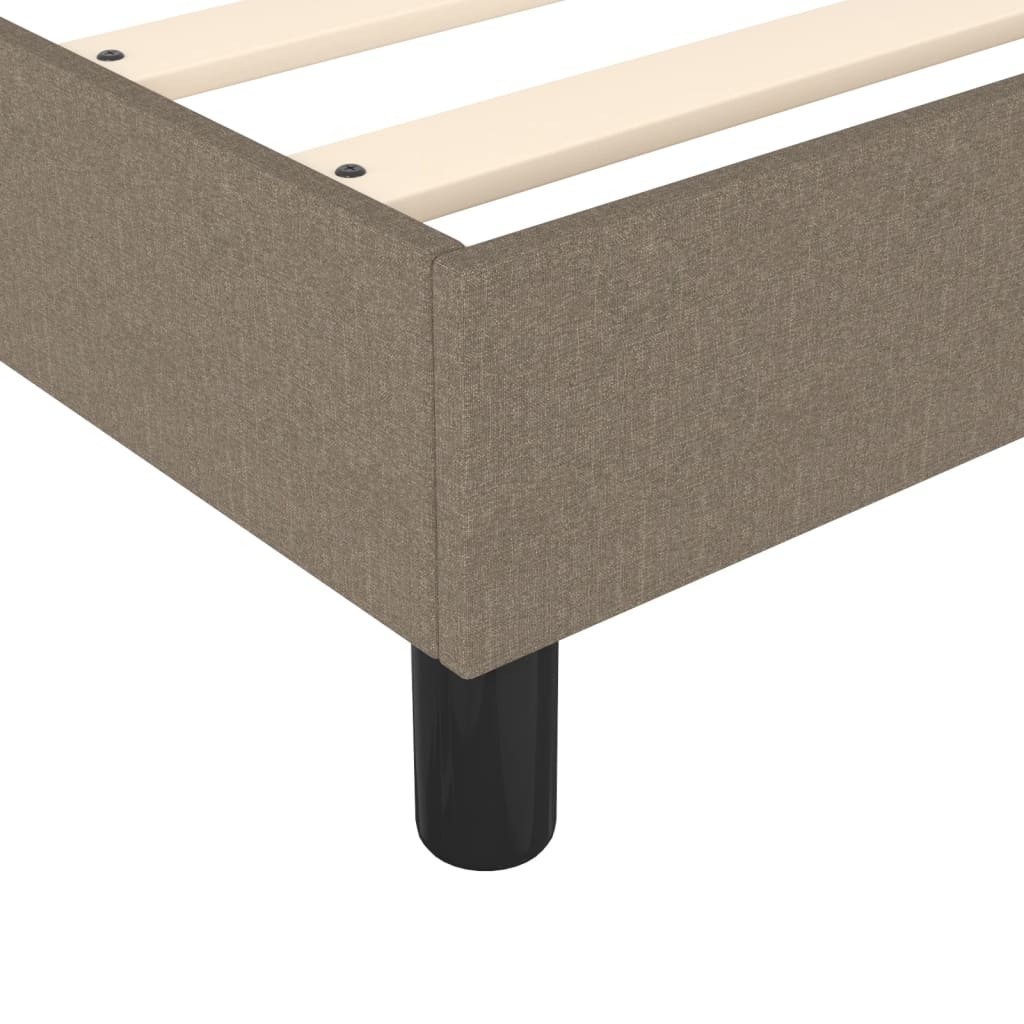 kontinentalseng med madras 90x190 cm stof gråbrun