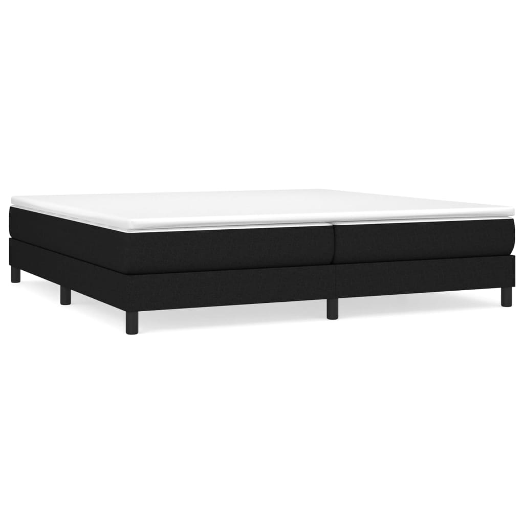 kontinentalseng med madras 200x200 cm stof sort