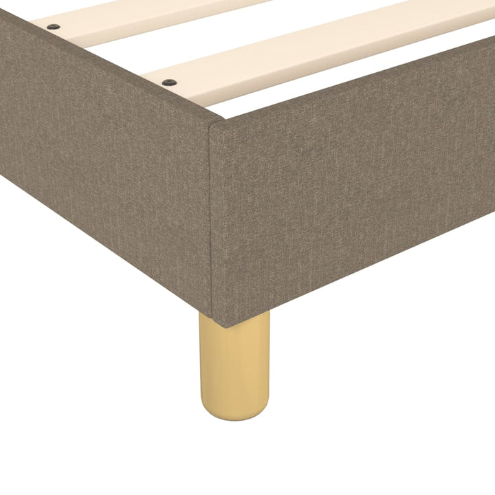 kontinentalseng med madras 80x200 cm stof gråbrun