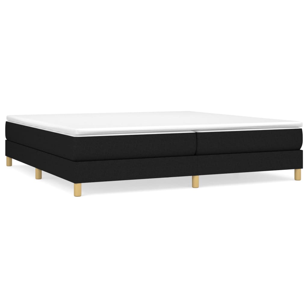 kontinentalseng med madras 200x200 cm stof sort