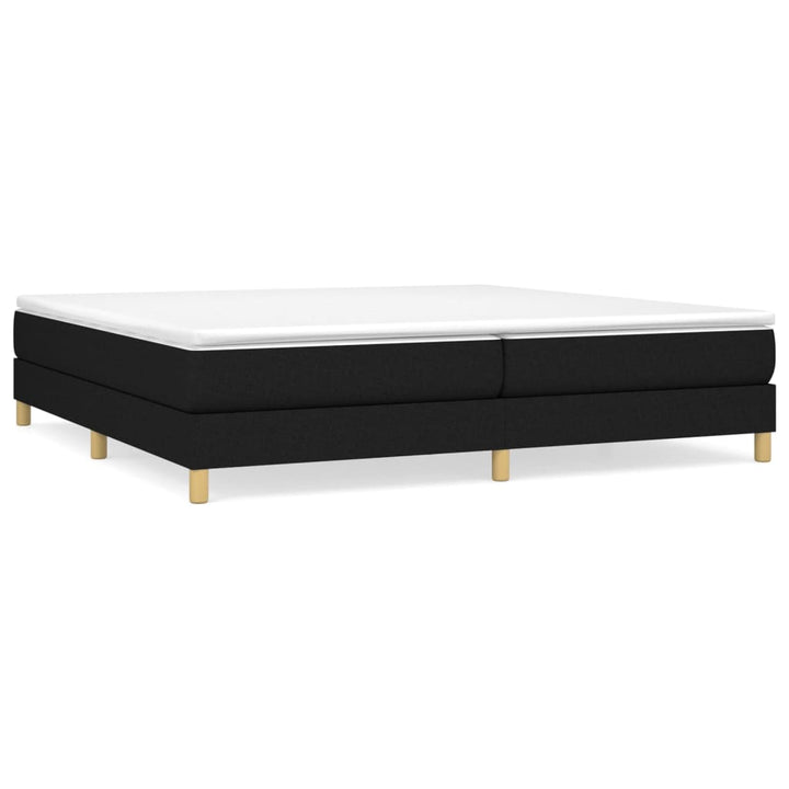 kontinentalseng med madras 200x200 cm stof sort
