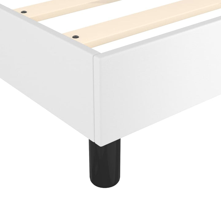 kontinentalseng med madras 80x200 cm kunstlæder hvid