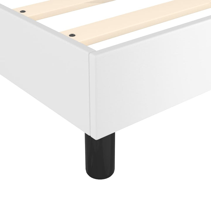 kontinentalseng med madras 90x190 cm kunstlæder hvid