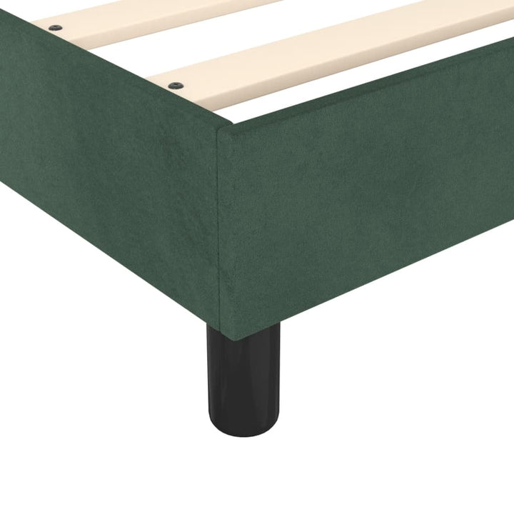 kontinentalseng med madras 80x200 cm fløjl mørkegrøn