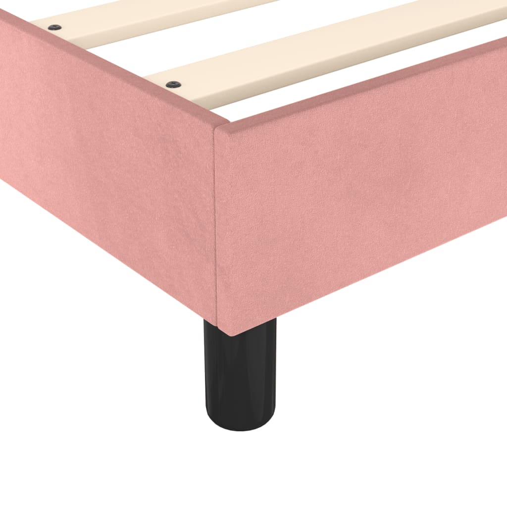 kontinentalseng med madras 80x200 cm fløjl lyserød