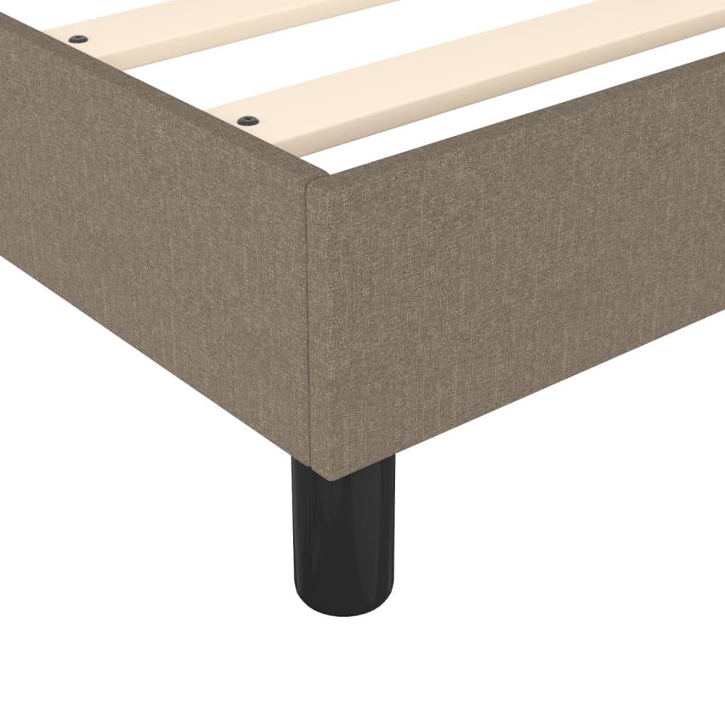 kontinentalseng med madras 90x190 cm stof gråbrun