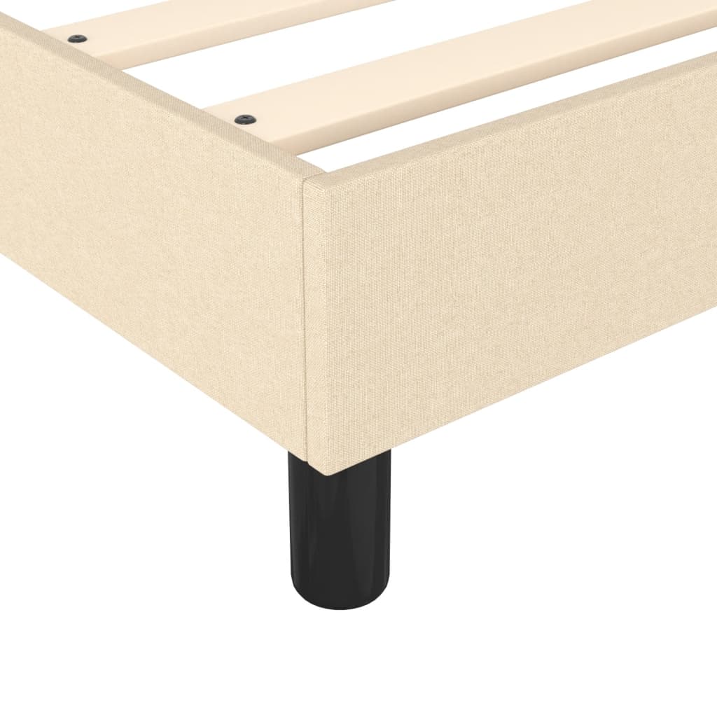kontinentalseng med madras 90x190 cm stof cremefarvet