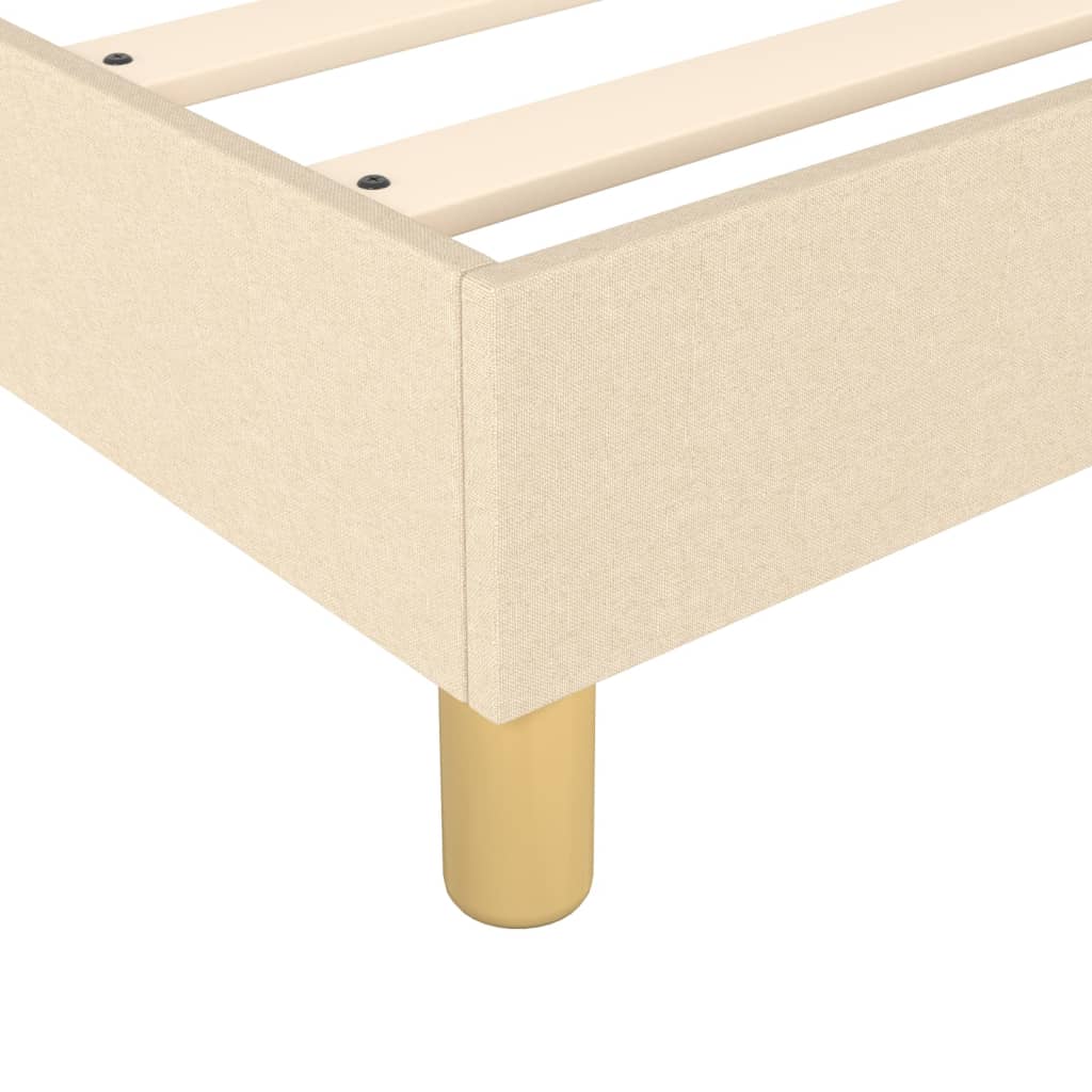 kontinentalseng med madras 90x190 cm stof cremefarvet