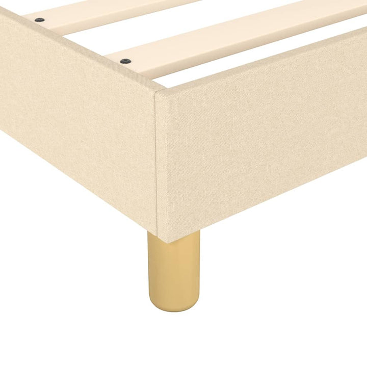 kontinentalseng med madras 90x190 cm stof cremefarvet