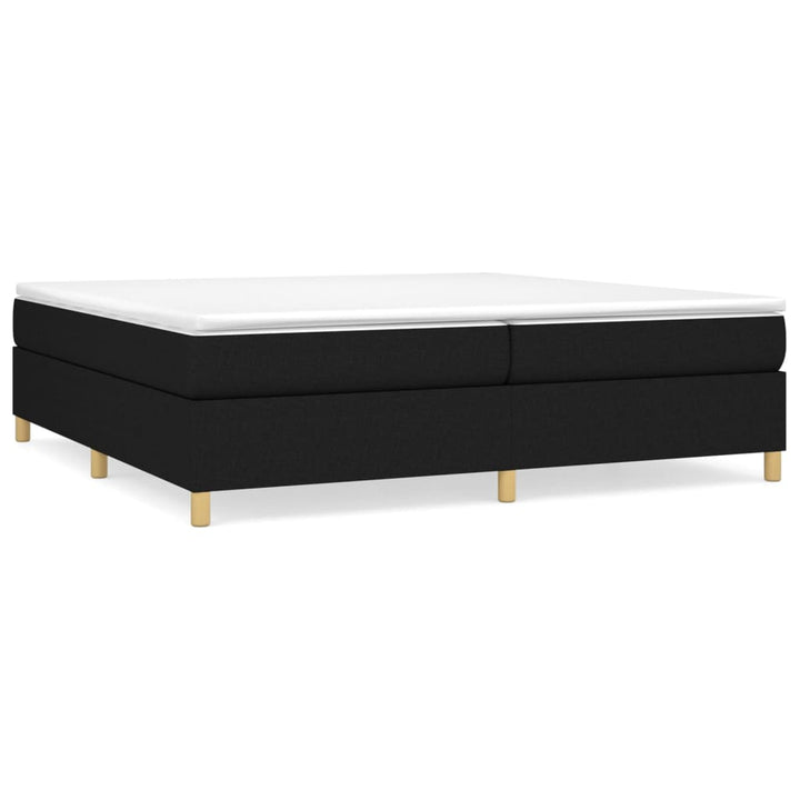 kontinentalseng med madras 200x200 cm stof sort