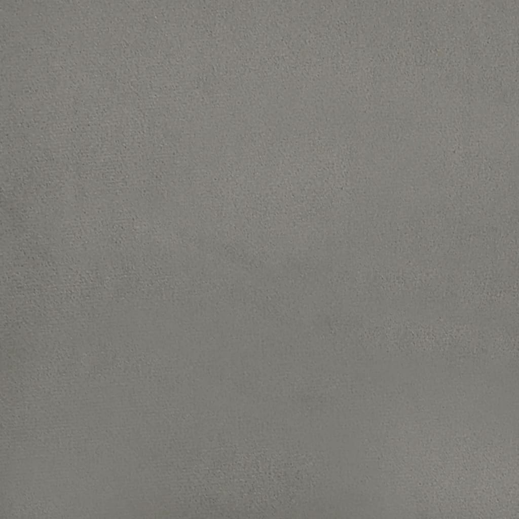 kontinentalseng med madras 80x200 cm fløjl lysegrå