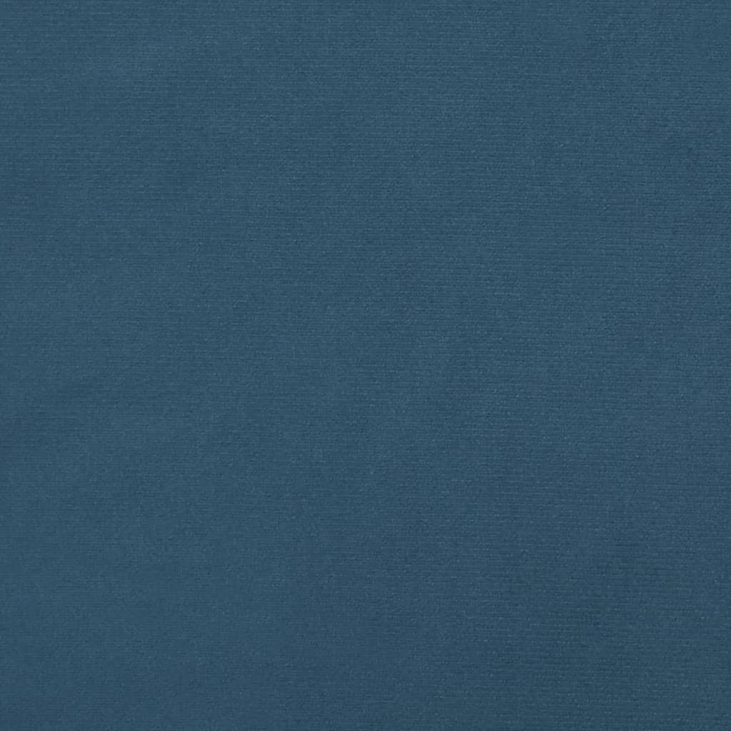 kontinentalseng med madras 80x200 cm fløjl mørkeblå