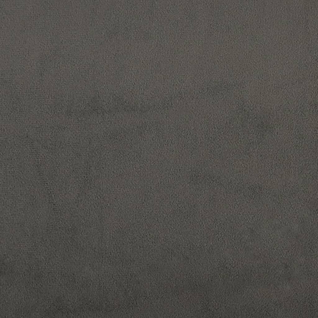 kontinentalseng med madras 90x190 cm fløjl mørkegrå