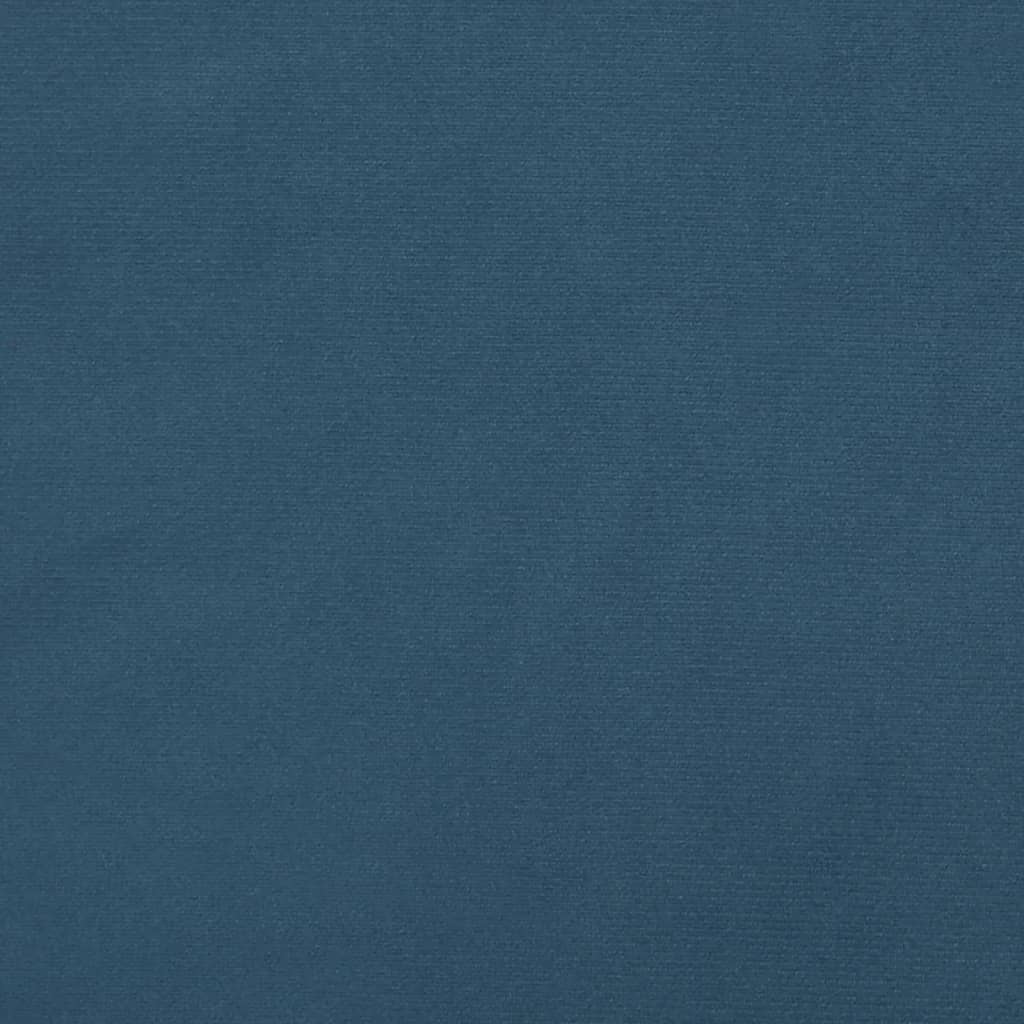 kontinentalseng med madras 90x190 cm fløjl mørkeblå