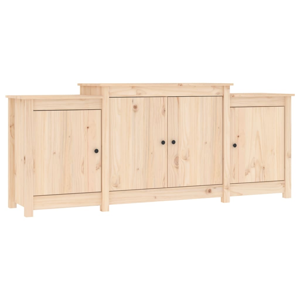 skænk 164x37x68 cm massivt træ fyrretræ