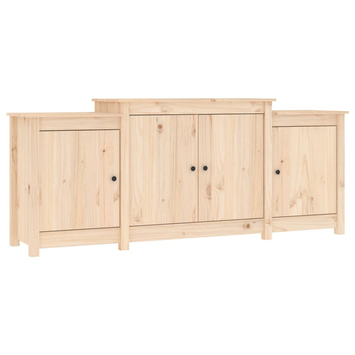 skænk 164x37x68 cm massivt træ fyrretræ