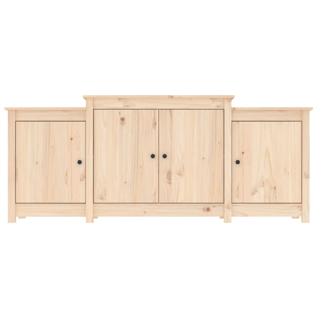 skænk 164x37x68 cm massivt træ fyrretræ