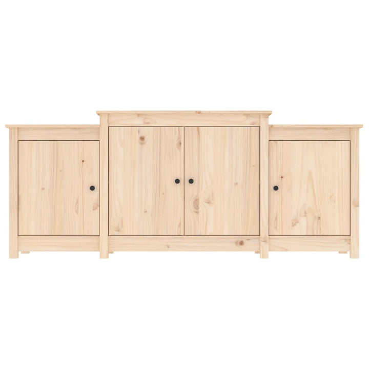 skænk 164x37x68 cm massivt træ fyrretræ