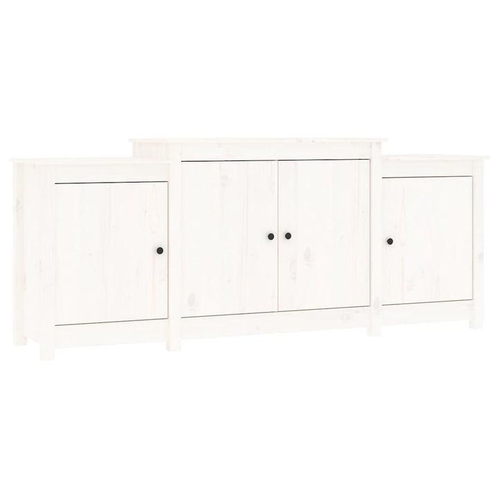 skænk 164x37x68 cm massivt fyrretræ hvid