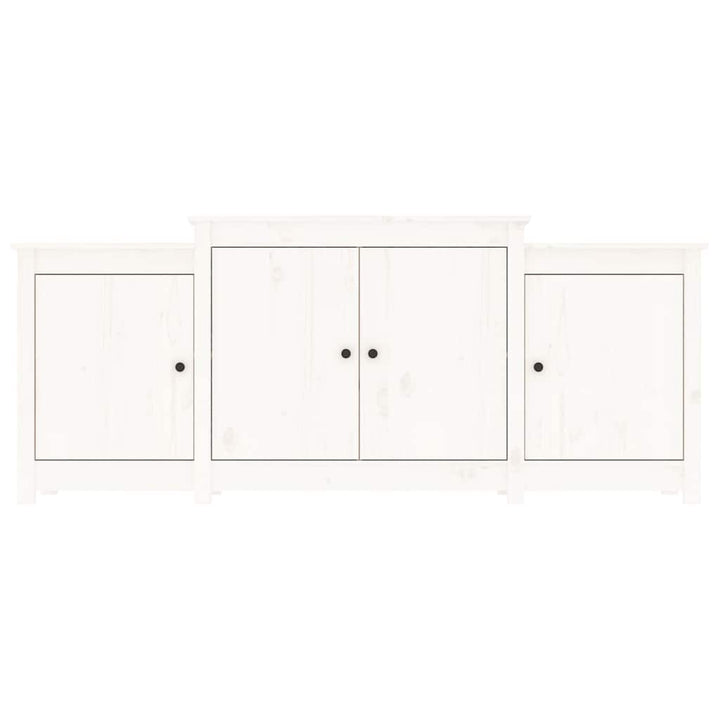 skænk 164x37x68 cm massivt fyrretræ hvid