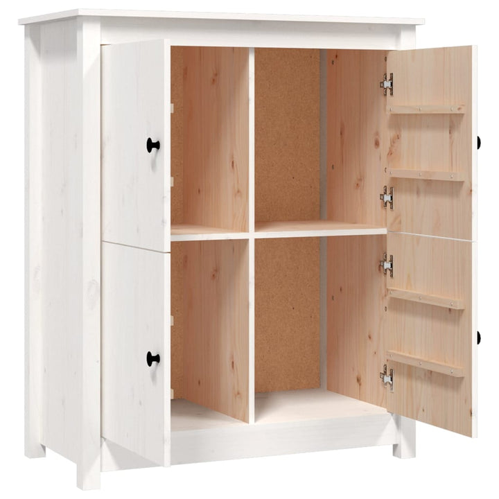 skænk 83x41,5x100 cm massivt fyrretræ hvid