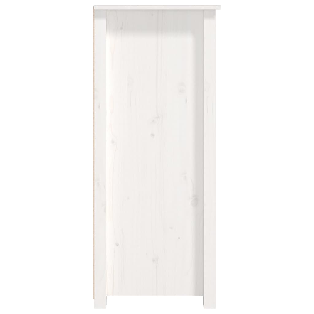 skænk 83x41,5x100 cm massivt fyrretræ hvid