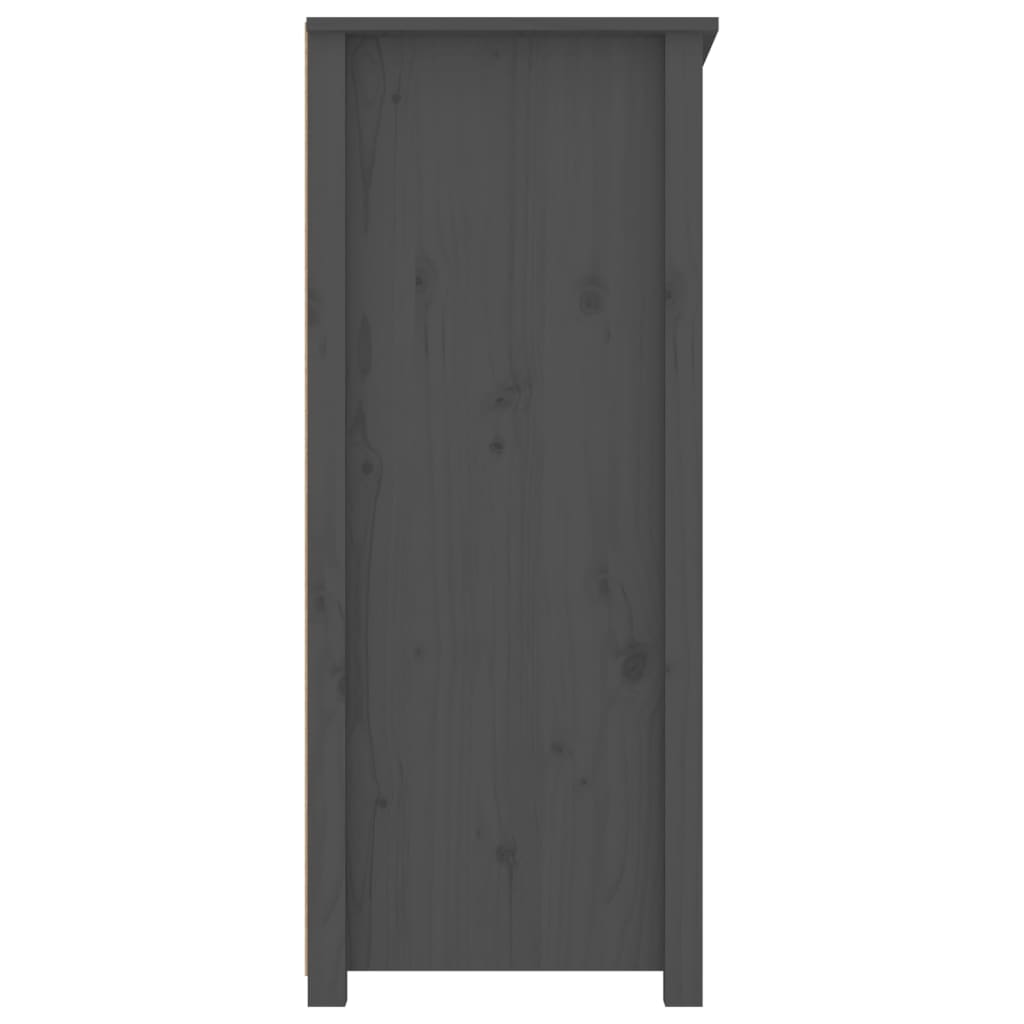skænk 83x41,5x100 cm massivt fyrretræ grå