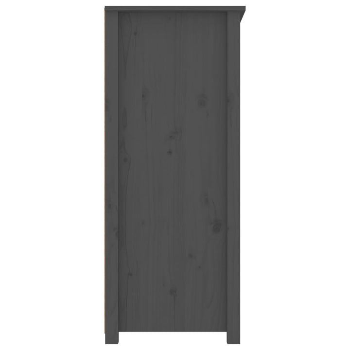 skænk 83x41,5x100 cm massivt fyrretræ grå