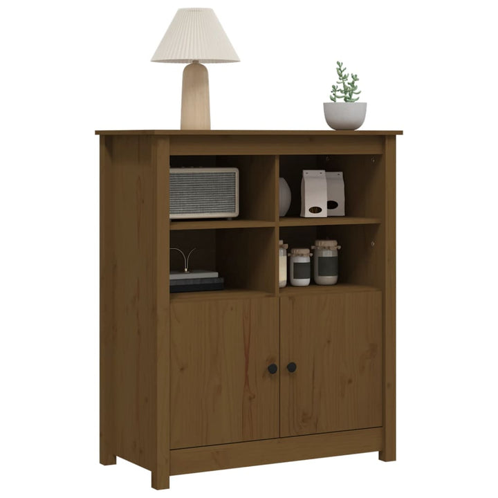 skænk 83x41,5x100 cm massivt fyrretræ gyldenbrun