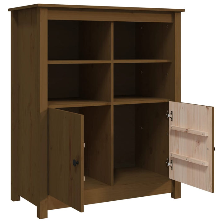 skænk 83x41,5x100 cm massivt fyrretræ gyldenbrun