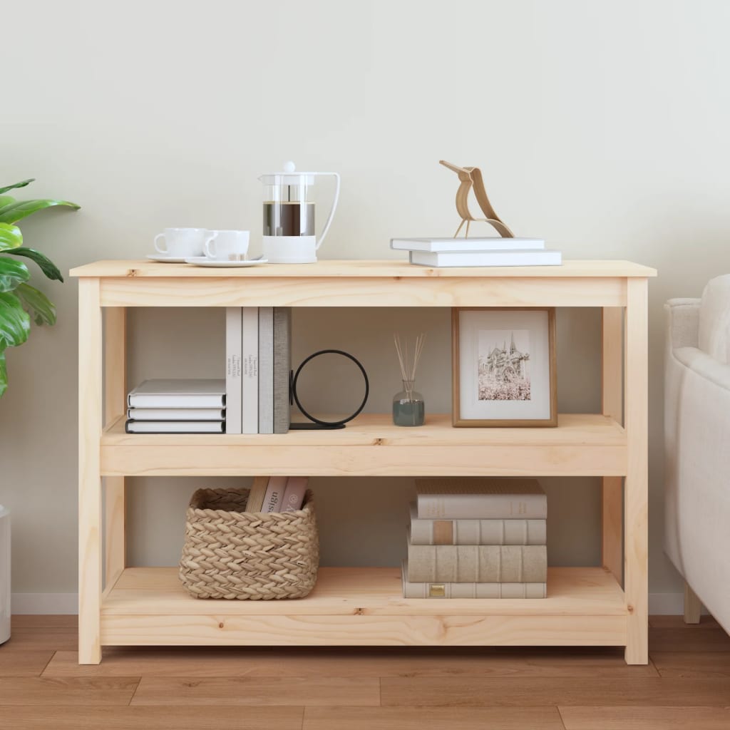 konsolbord 110x40x74 cm massivt fyrretræ