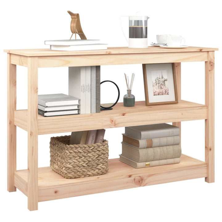 konsolbord 110x40x74 cm massivt fyrretræ