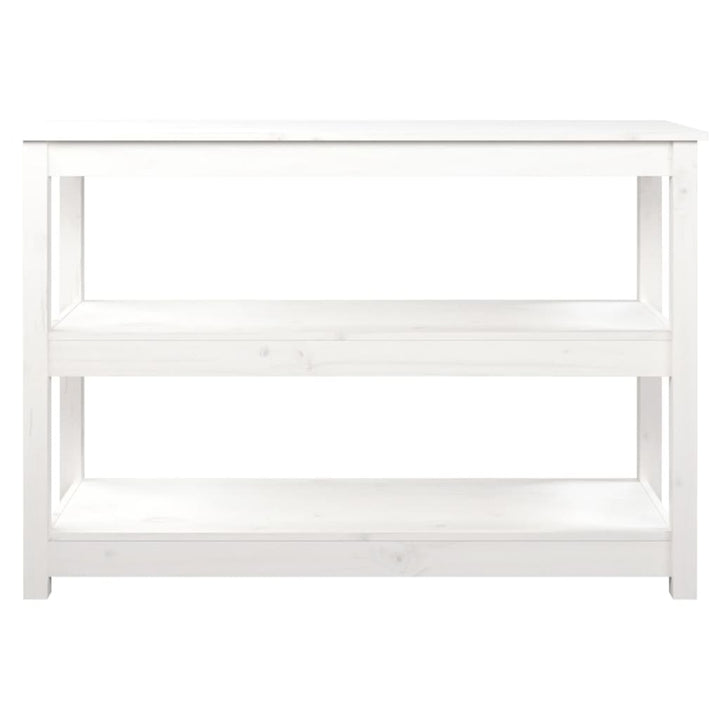 konsolbord 110x40x74 cm massivt fyrretræ hvid