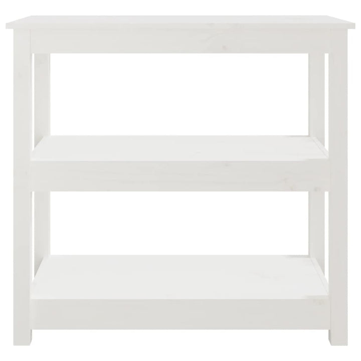 konsolbord 80x40x74 cm massivt fyrretræ hvid