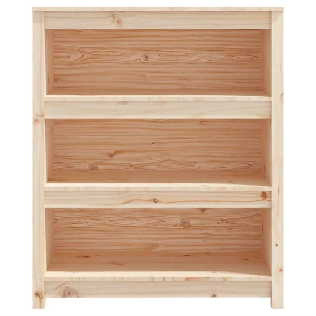 bogreol 80x35x97 cm massivt fyrretræ
