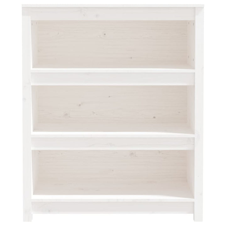 bogreol 80x35x97 cm massivt fyrretræ hvid