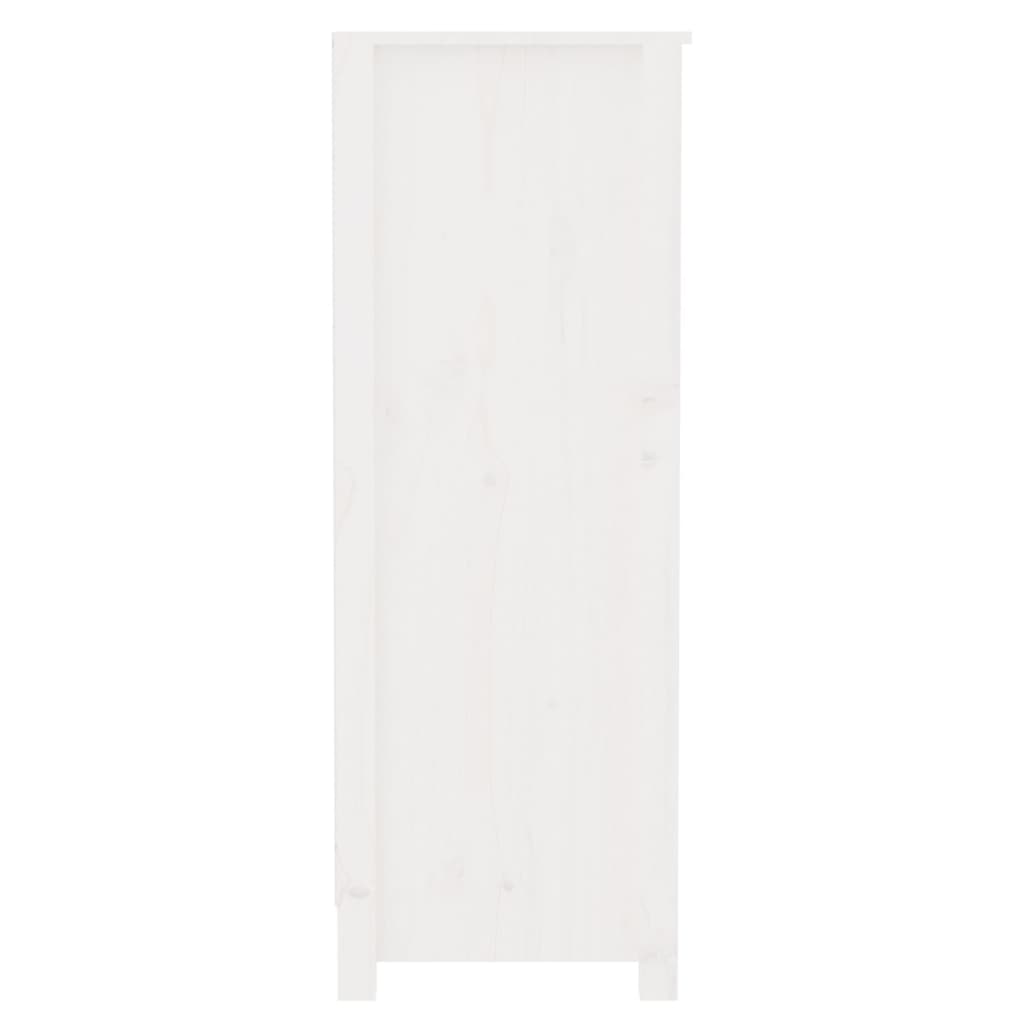bogreol 80x35x97 cm massivt fyrretræ hvid