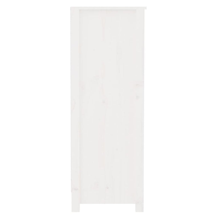 bogreol 80x35x97 cm massivt fyrretræ hvid