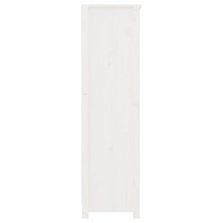 bogreol 80x35x126 cm massivt fyrretræ hvid