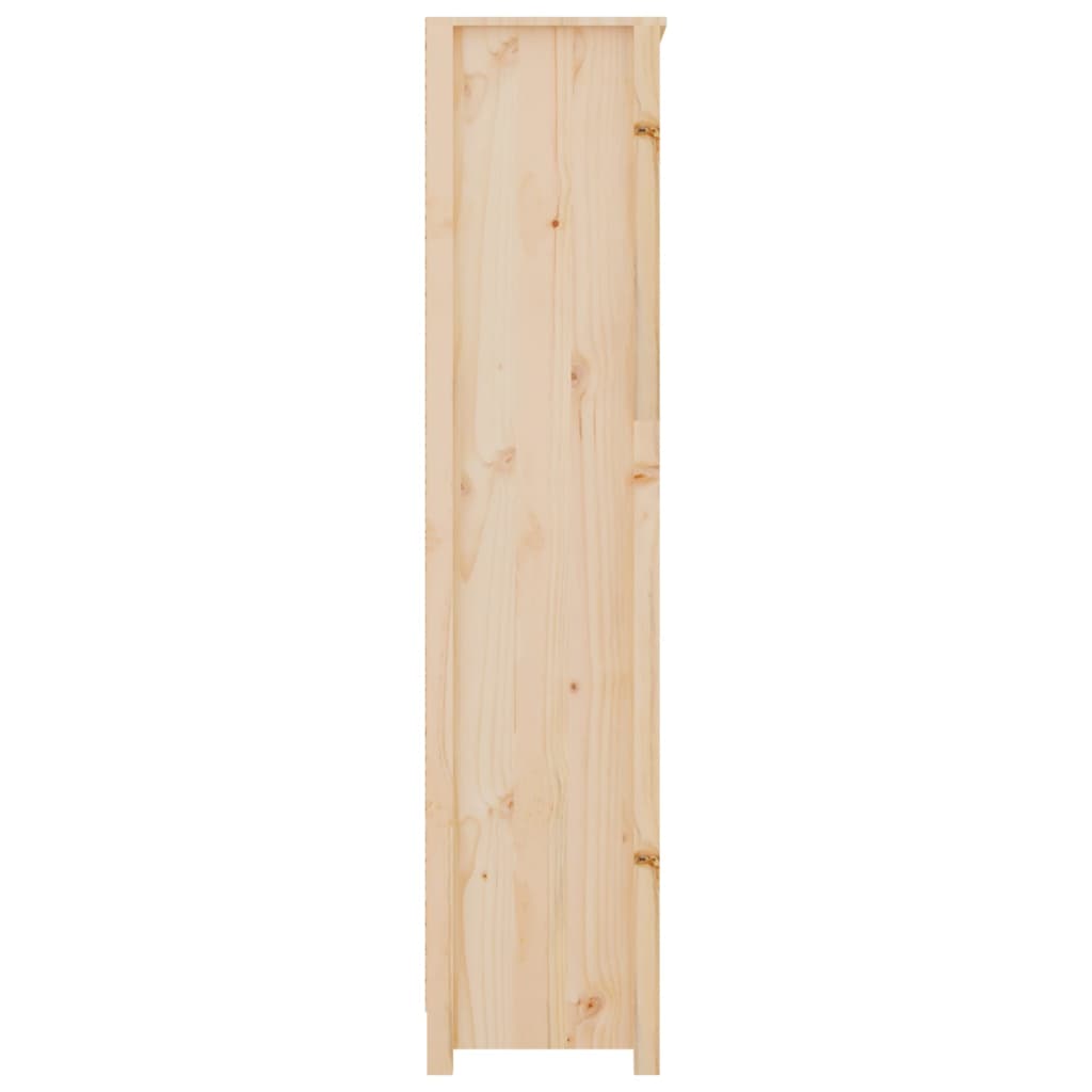 bogreol 80x35x126 cm massivt fyrretræ