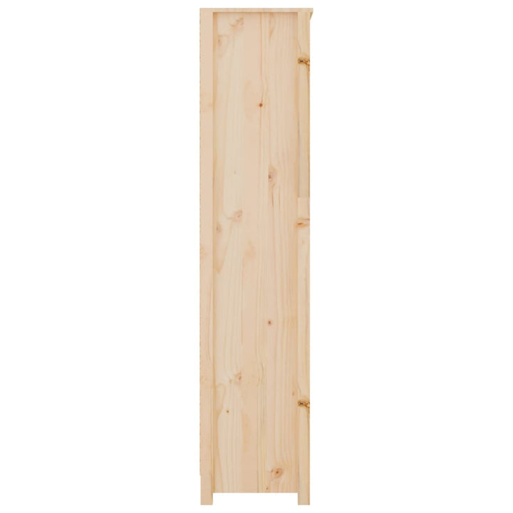 bogreol 80x35x126 cm massivt fyrretræ