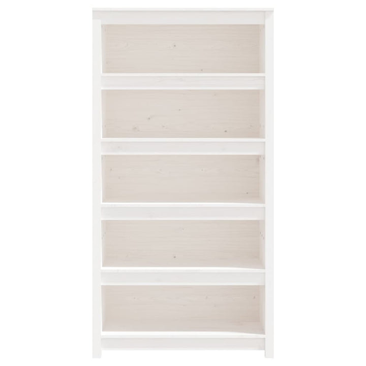 bogreol 80x35x154 cm massivt fyrretræ hvid